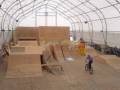 The AirDome foampit - wooden ramps designed for bikes, used for streetboarding!