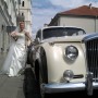 The bride Birute, and her wedding car...