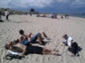 Sunbathing in Studland, while it was raining in Bournemouth :)
