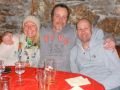 CJ, Dom and George at Le Caveau restaurant in Chamonix