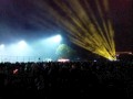 Lightshow over the crowd at Littledown