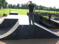 Dom contemplates the launch box at Romsey skatepark