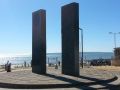 Stone monoliths by the pier, Boscombe
