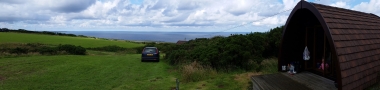 Panorama from Delabole - Port Isaac in the distance...