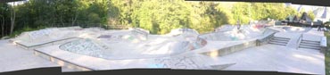 Panorama composite of the superb Squamish skatepark - half a million dollars well-spent...