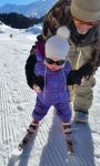 Violet getting her first taste of skiing! Obergurgl