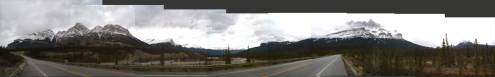 180-degree panorama in Banff National Park