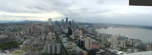 View from the Space Needle of Seattle CBD