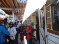 Boarding the train in Gstaad