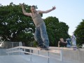Dom, feeble on the flat-down rail at Ringwood