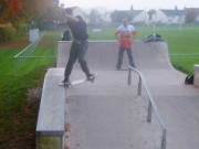 Lewis stuck this tailslide down the Mere hubba in the fading light...